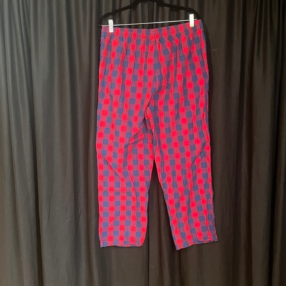 Nautica Red and Navy Plaid Lounge Pants - Picture 2 of 2